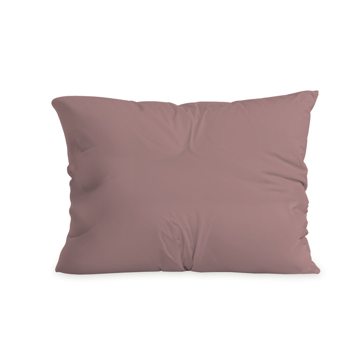 Ein Set aus zwei Zelesta Comfort Duo Kissenbezügen in rosa, abgebildet auf weißem Hintergrund, hat eine glatte Mikrofaseroberfläche mit leichten Falten und ist ideal für 80x80cm große Kissen.