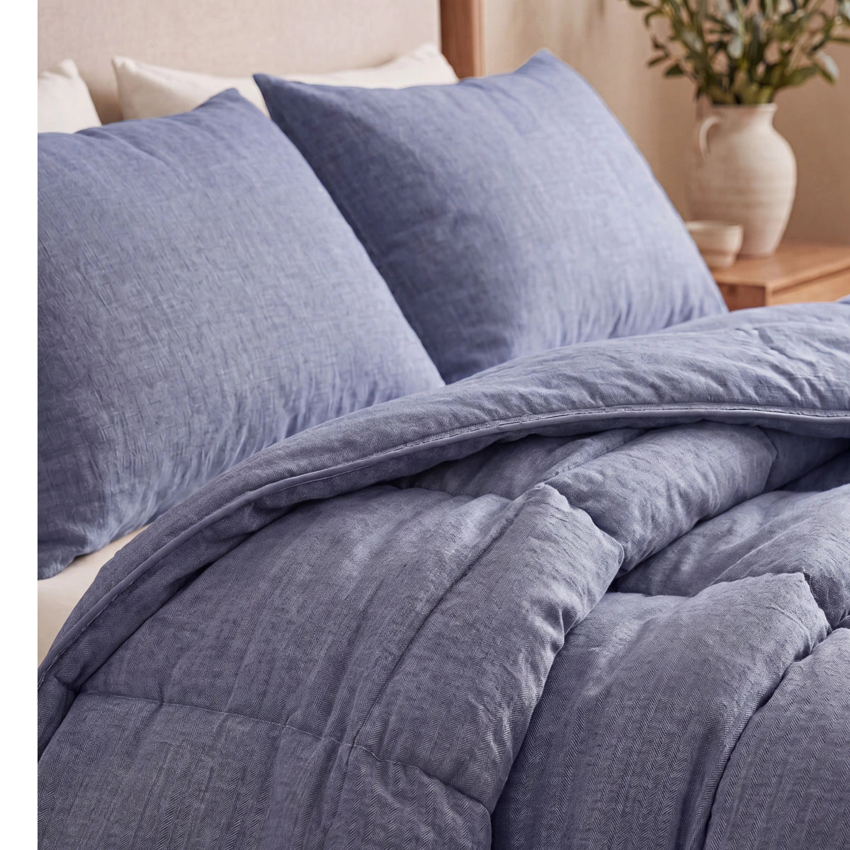 Zelesta Comfort Structure Sommerbettdecke - Denim