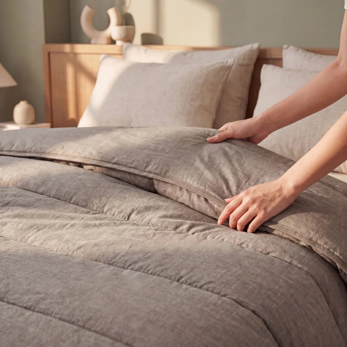Zelesta Comfort Structure Bettdecke - Anthrazit