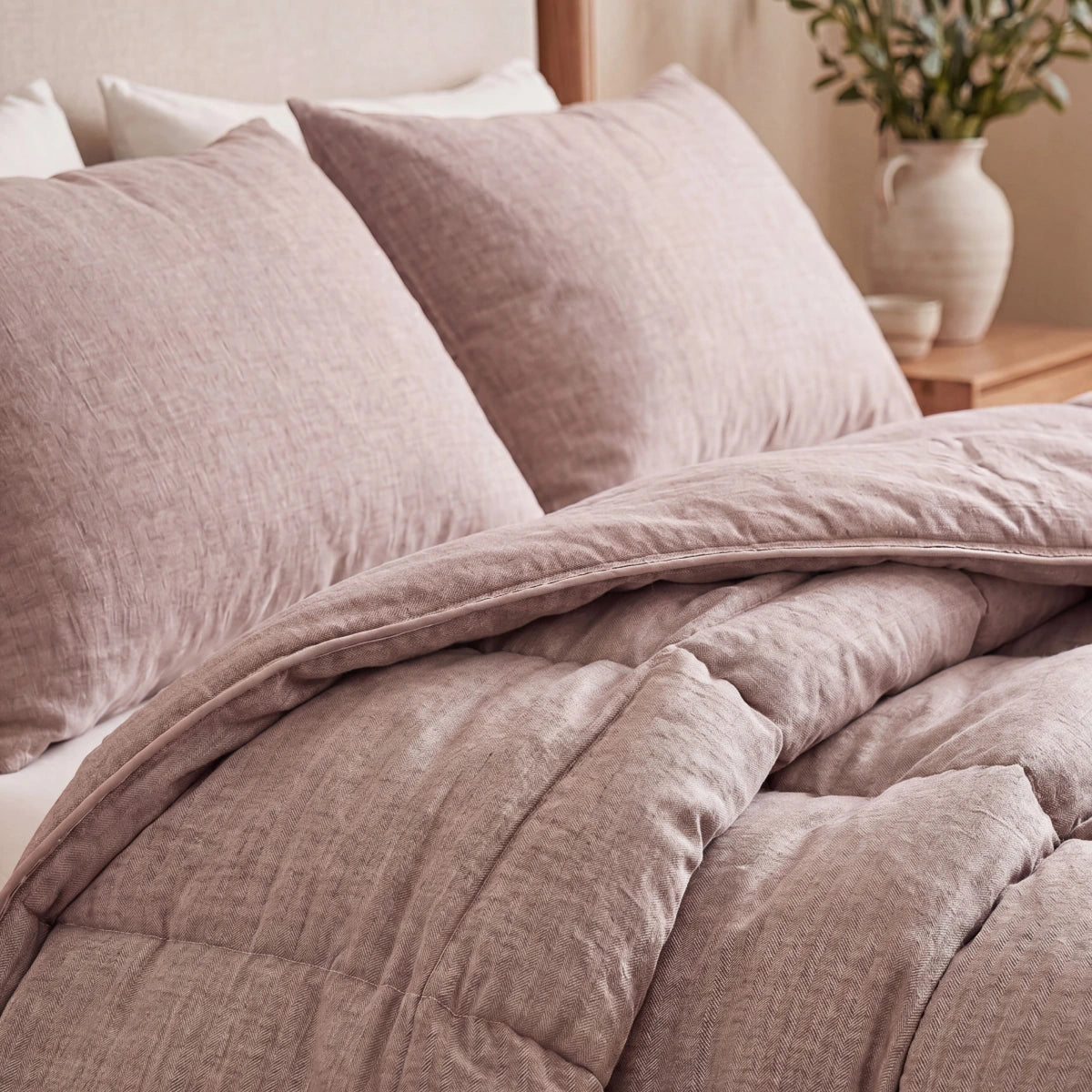 Zelesta Comfort Structure Kissenbezüge Set von 2 - Taupe