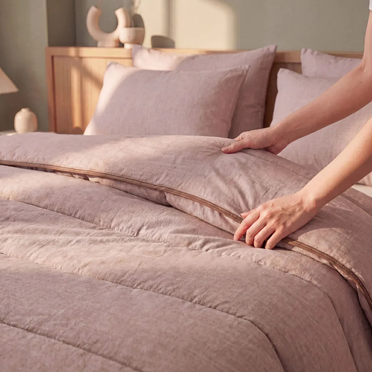 Zelesta Comfort Structure Bettdecke - Taupe