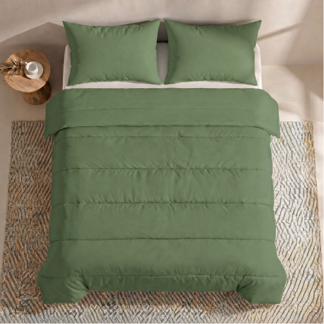 Zelesta Comfort Uni Sommerbettdecke - Salbeigrün