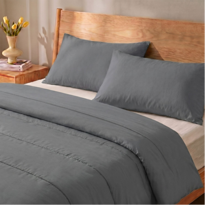 Zelesta Comfort Uni Sommerbettdecke - Steingrau