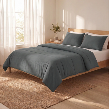Zelesta Comfort Uni Sommerbettdecke - Steingrau