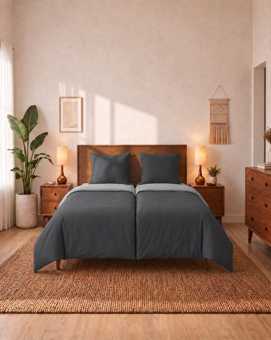 Zelesta Comfort Duo No Stitch Bettdecke - Grau & Anthrazit
