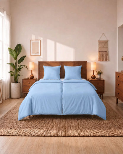 Zelesta Comfort Uni No Stitch Bettdecke - Eisblau