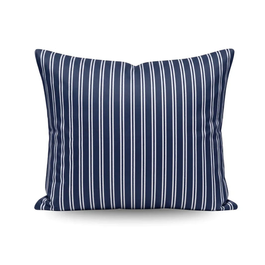 zailistade.comluxe Design Baumwollsatin Kissenbezüge Set von 2 - Blue Stripes