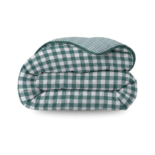 zailistade.comluxe Design Baumwollsatin Bettdecke - Green Check