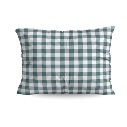 zailistade.comluxe Design Baumwollsatin Kissenbezüge Set von 2 - Green Check