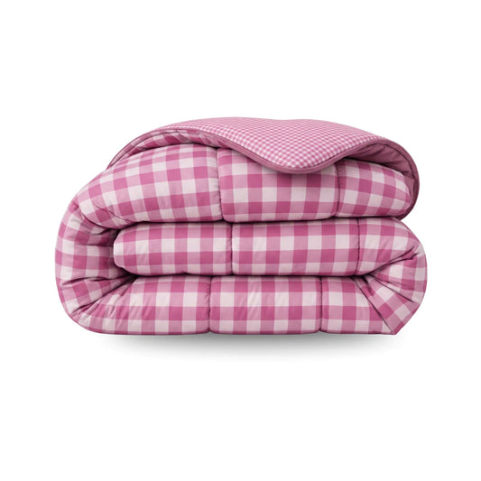 zailistade.comluxe Design Baumwollsatin Bettdecke - Pink Check