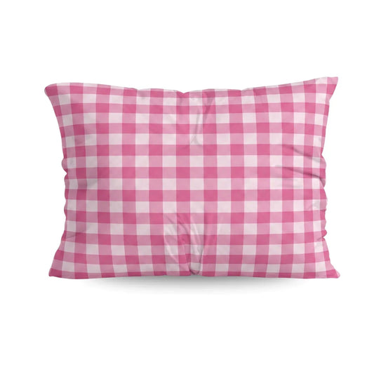 zailistade.comluxe Design Baumwollsatin Kissenbezüge Set von 2 - Pink Check