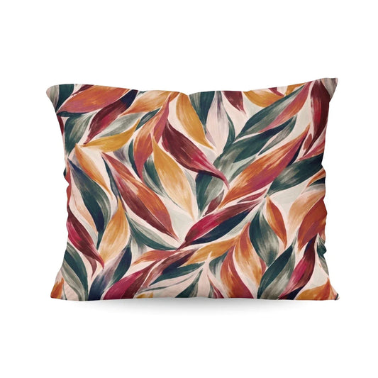 zailistade.comluxe Design Baumwollsatin Kissenbezüge Set von 2 - Pink Multicolor Leaves