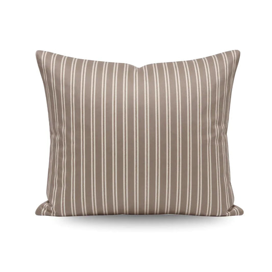 zailistade.comluxe Design Baumwollsatin Kissenbezüge Set von 2 - Taupe Stripes