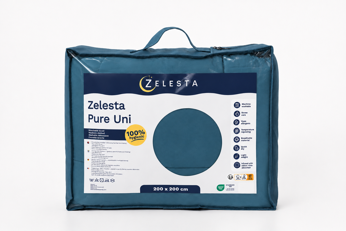 Zelesta Pure Uni Baumwolle Bettdecke - Federal Blue