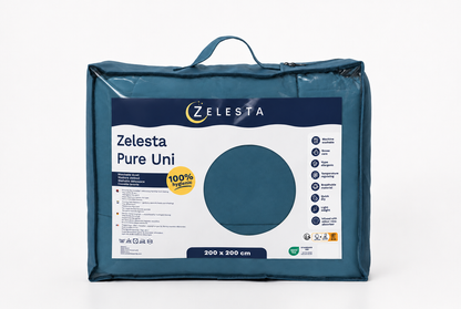 Zelesta Pure Uni Baumwolle Bettdecke - Federal Blue