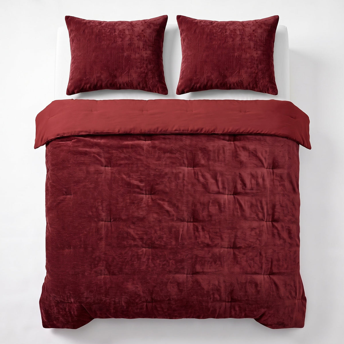 Zelesta Special Jersey Chenille Bettdecke - Barockrot