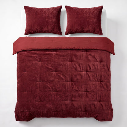 Zelesta Special Jersey Chenille Bettdecke - Barockrot
