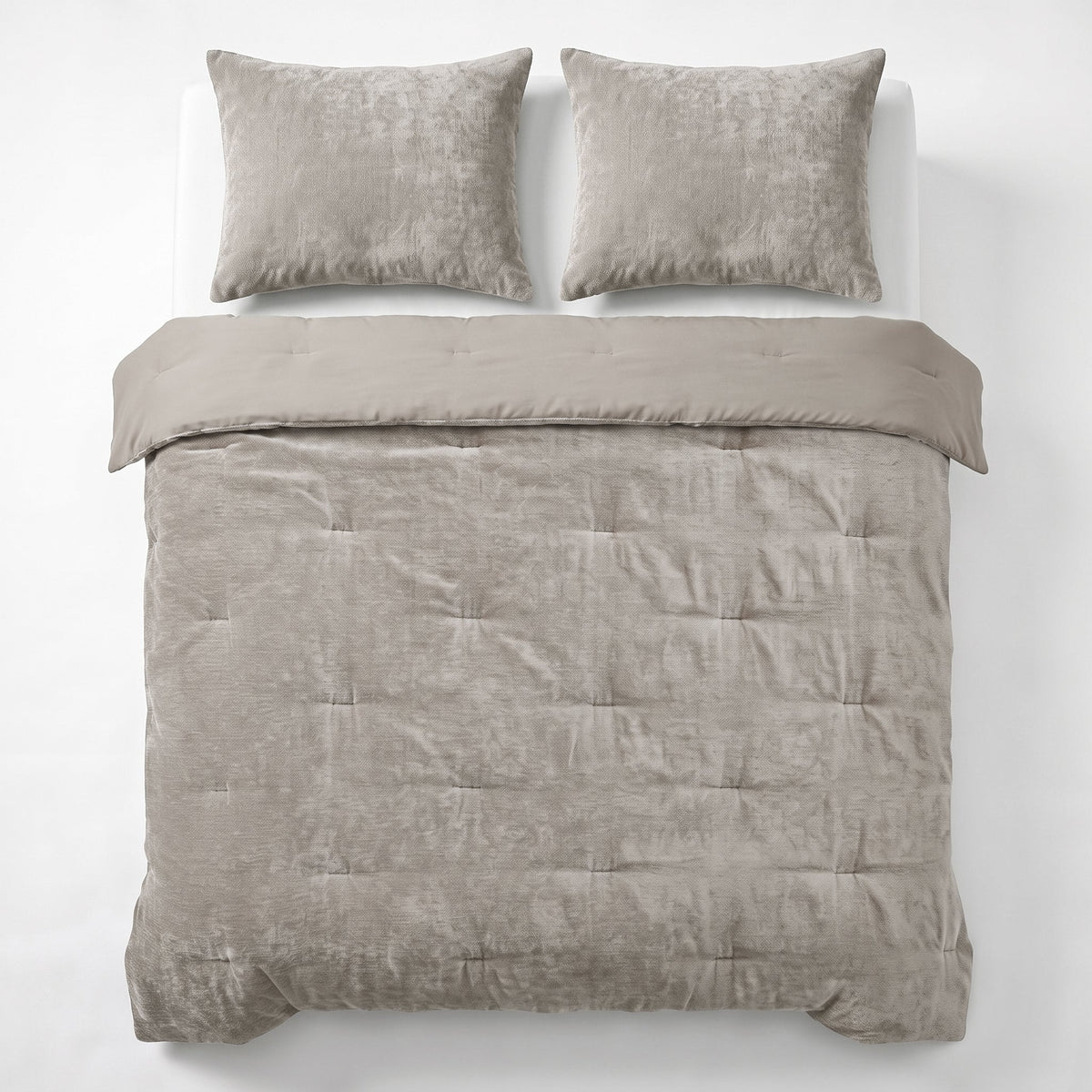 Zelesta Special Jersey Chenille Kissenbezug-Set, 2 Stück - Metallgrau