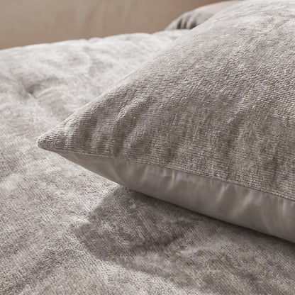 Zelesta Special Jersey Chenille Kissenbezug-Set, 2 Stück - Metallgrau