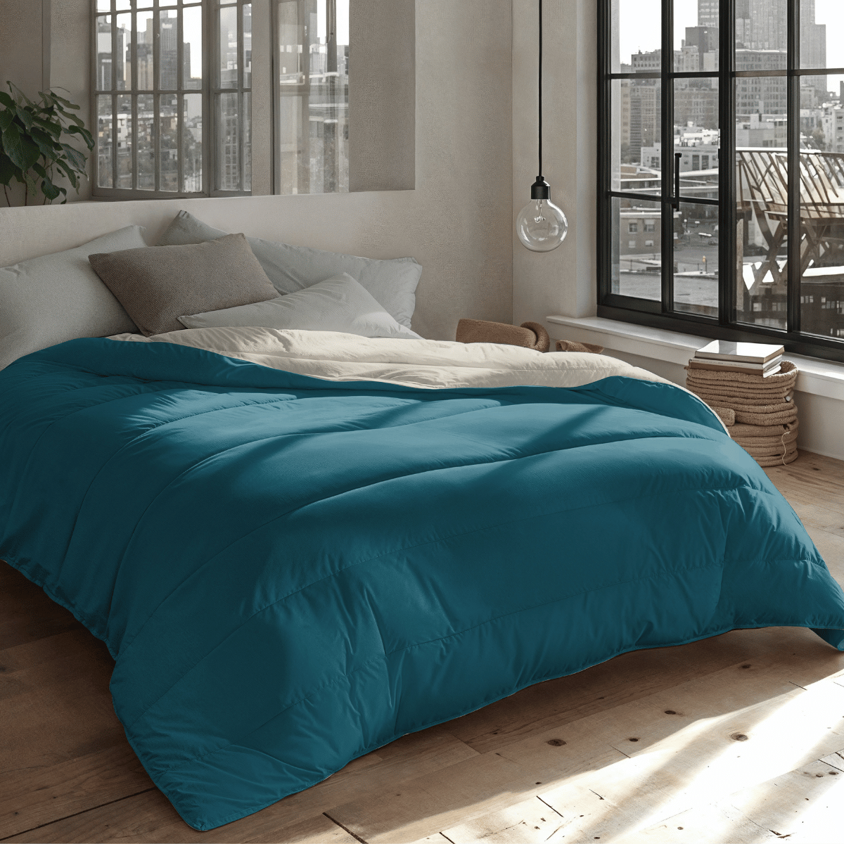 Zelesta Royalbed Light - Petrol & Sand Beach