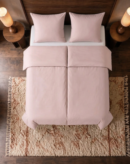 Zelesta Pure Uni No Stitch Baumwolle Bettdecke - Nebelrosa