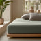 Musselin Spannbettlaken - Grey-Green