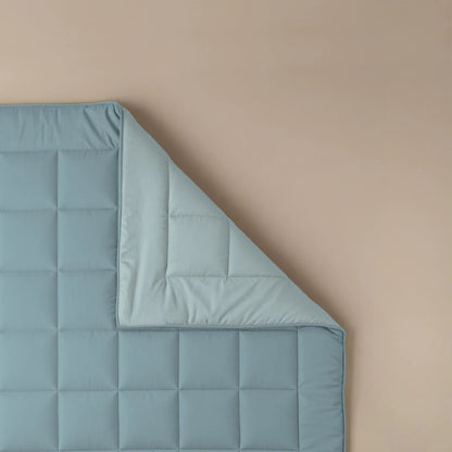 Zelesta Pure Duo Baumwolle Sommerbettdecke - Graublau & Hellblau