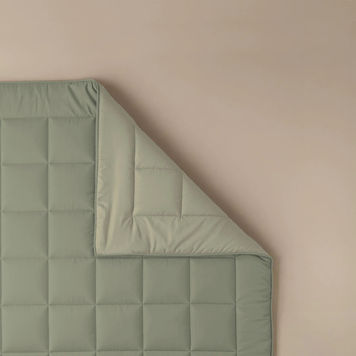 Zelesta Pure Duo Baumwolle Sommerbettdecke - Graugrün & Zartes Graugrün