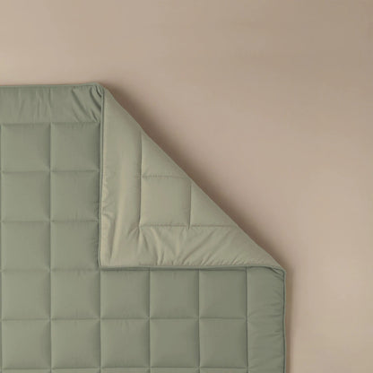 Zelesta Pure Duo Baumwolle Sommerbettdecke - Graugrün & Zartes Graugrün
