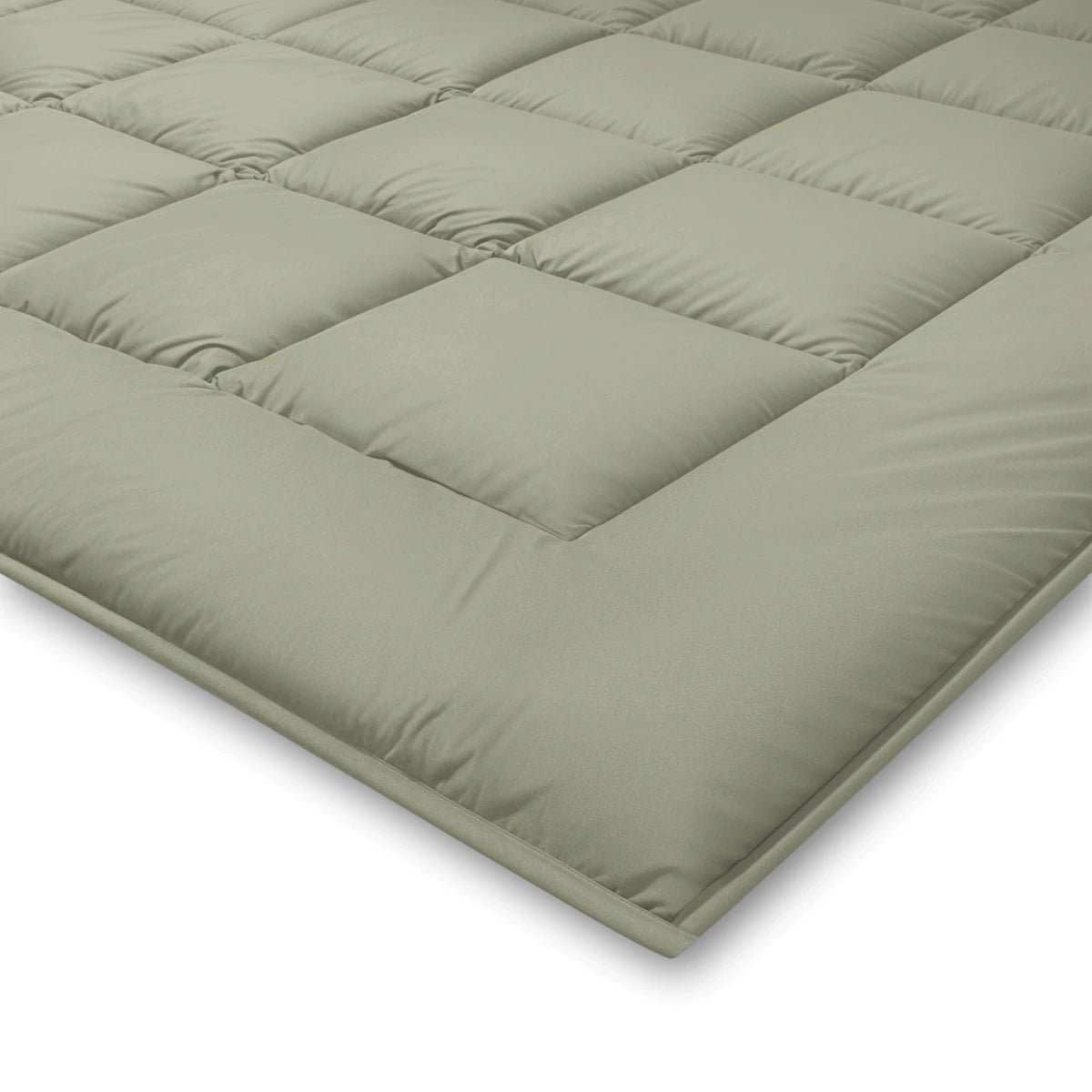 Zelesta Pure Duo Baumwolle Sommerbettdecke - Graugrün & Zartes Graugrün