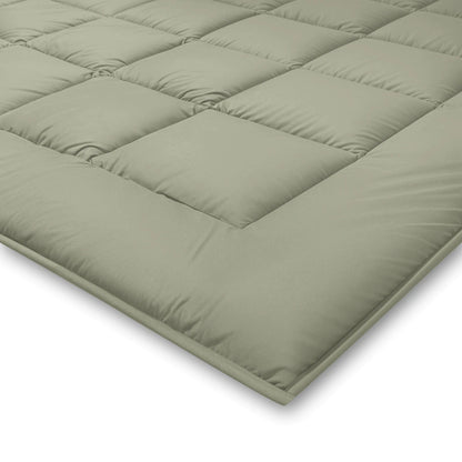 Zelesta Pure Duo Baumwolle Sommerbettdecke - Graugrün & Zartes Graugrün