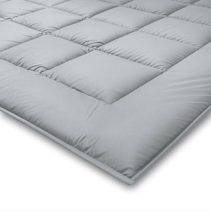 Zelesta Pure Duo Baumwolle Bettdecke - Hellgrau & Buttergelb