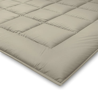 Zelesta Pure Duo Baumwolle Bettdecke - Warmgrau & Cremeweiß