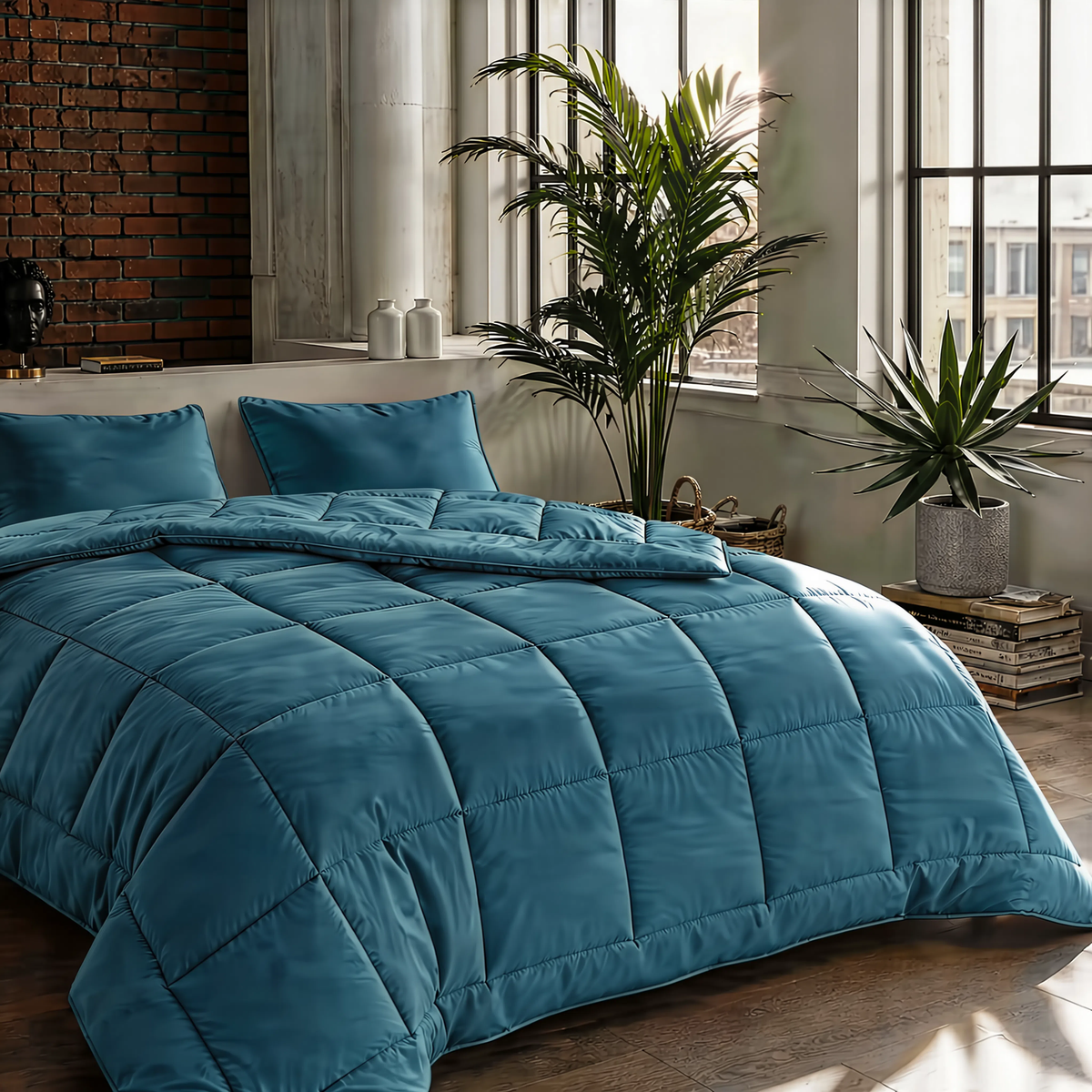 Zelesta Pure Uni Baumwolle Bettdecke - Federal Blue