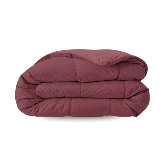 Zelesta Pure Uni Baumwolle Sommerbettdecke - Bordeauxrot