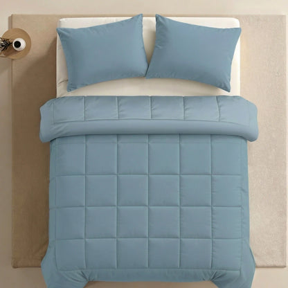 Zelesta Pure Uni Baumwolle Sommerbettdecke - Pastellblau