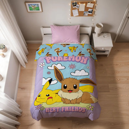 Kids Bettdecke - Pokémon - Pikachu & Eevee