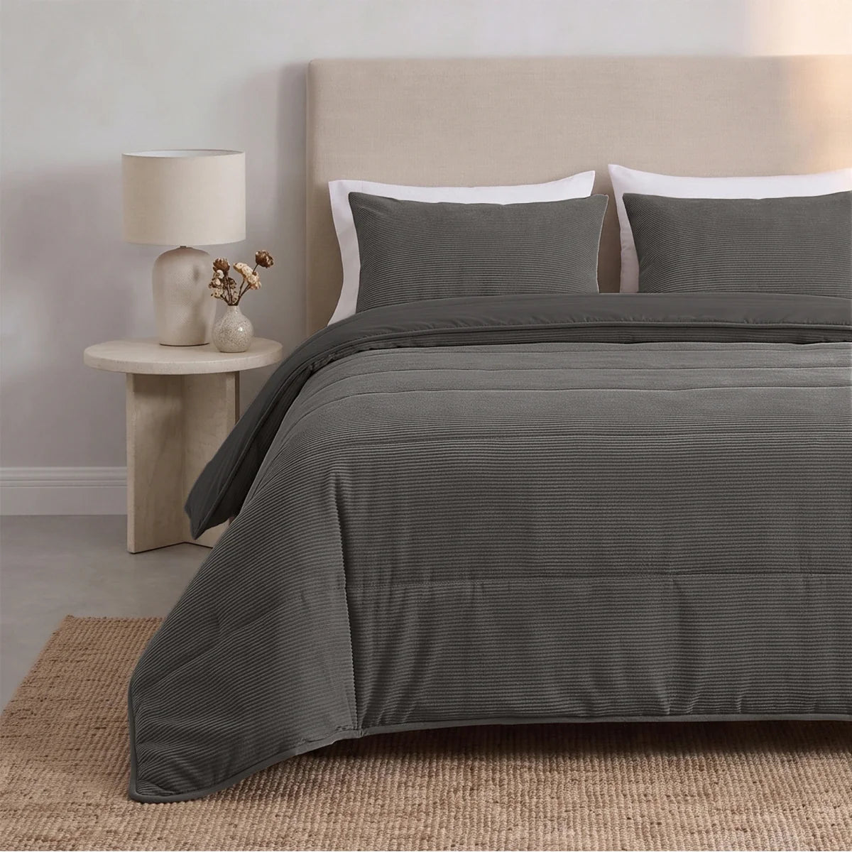 Zelesta Special Corduroy Cotton Bettdecke - Anthrazit