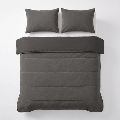 Zelesta Special Corduroy Cotton Kissenbezüge Set von 2 - Anthrazit