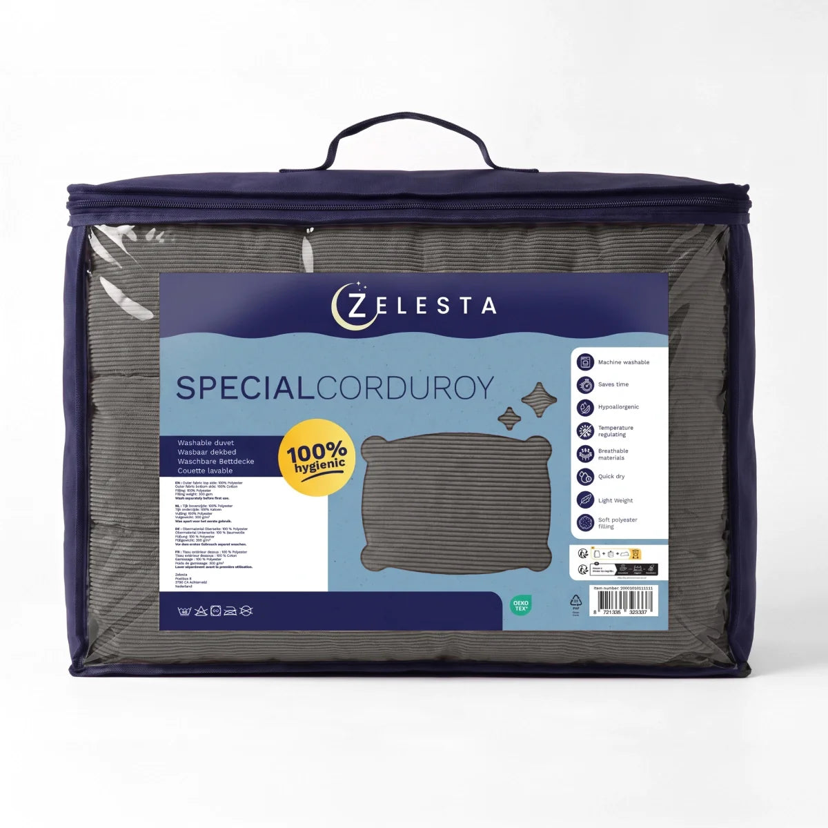Zelesta Special Corduroy Cotton Bettdecke - Anthrazit