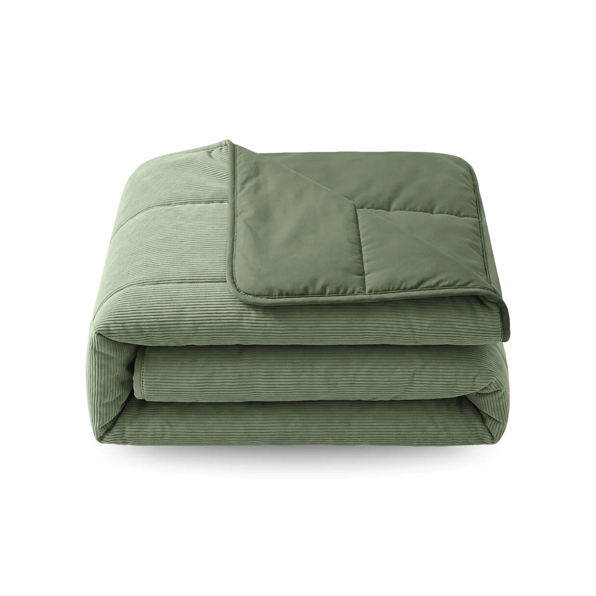 Zelesta Special Corduroy Cotton Bettdecke - Waldgrün