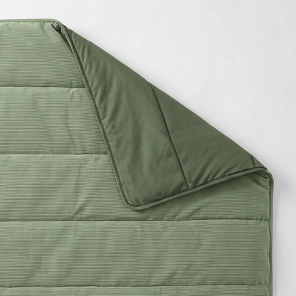 Zelesta Special Corduroy Cotton Bettdecke - Waldgrün