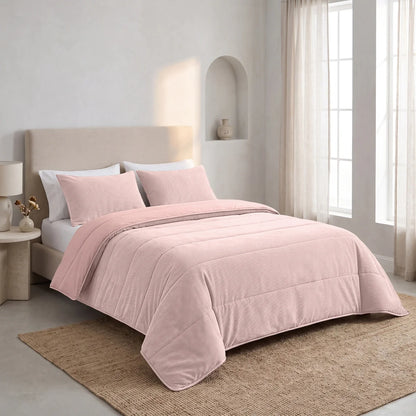Zelesta Special Corduroy Cotton Bettdecke - Staubiges Rosa