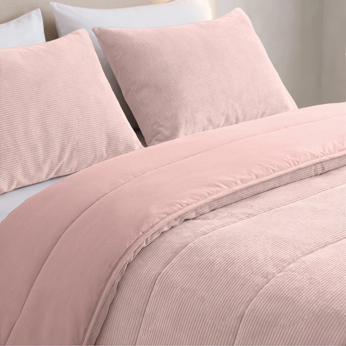 Zelesta Special Corduroy Cotton Bettdecke - Staubiges Rosa