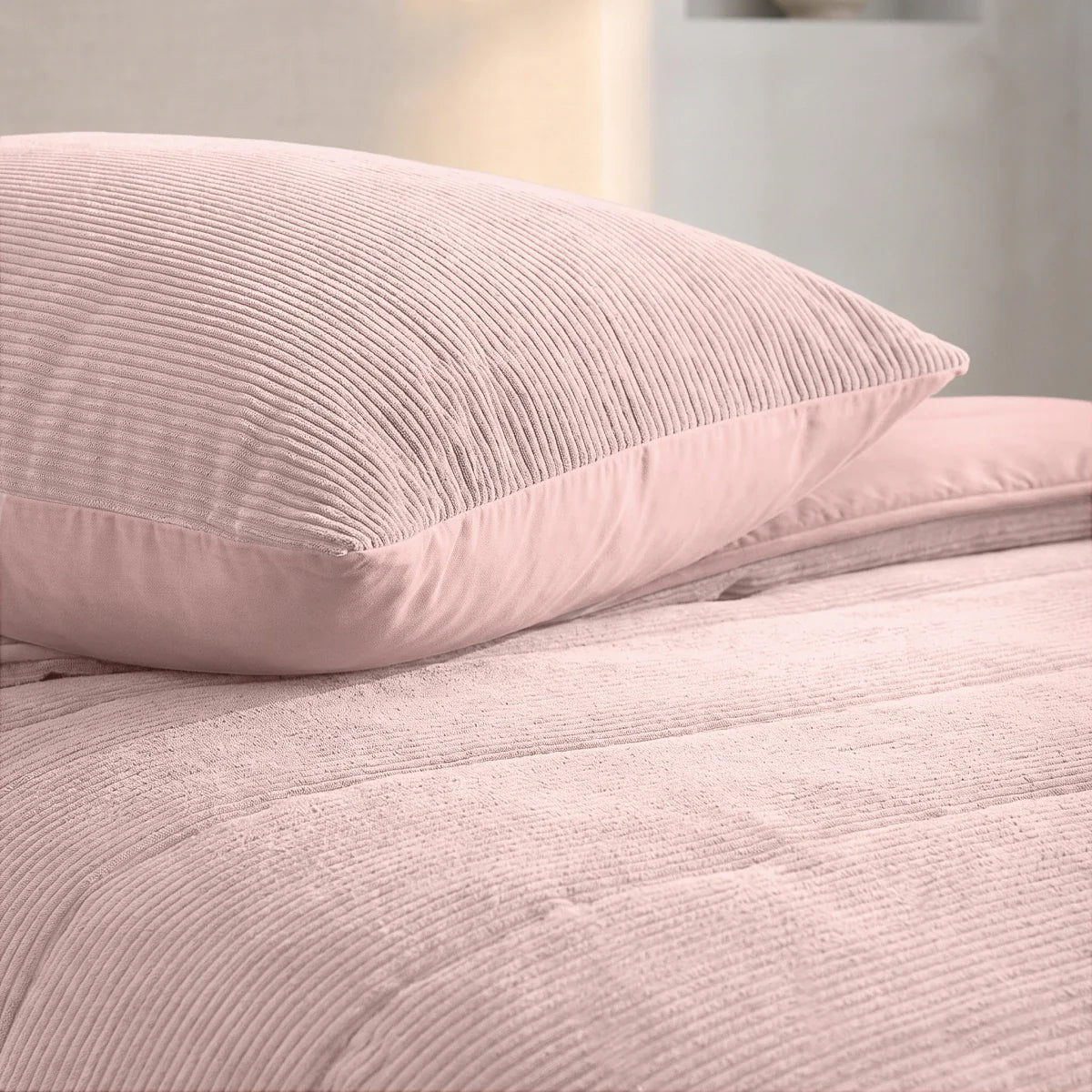 Zelesta Special Corduroy Cotton Bettdecke - Staubiges Rosa