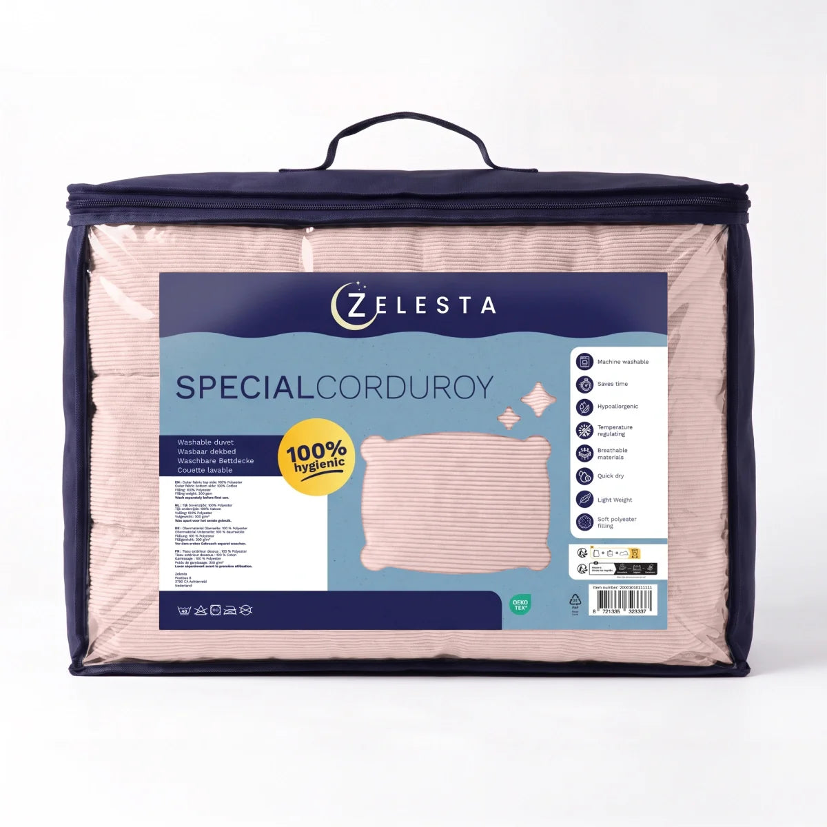 Zelesta Special Corduroy Cotton Bettdecke - Staubiges Rosa