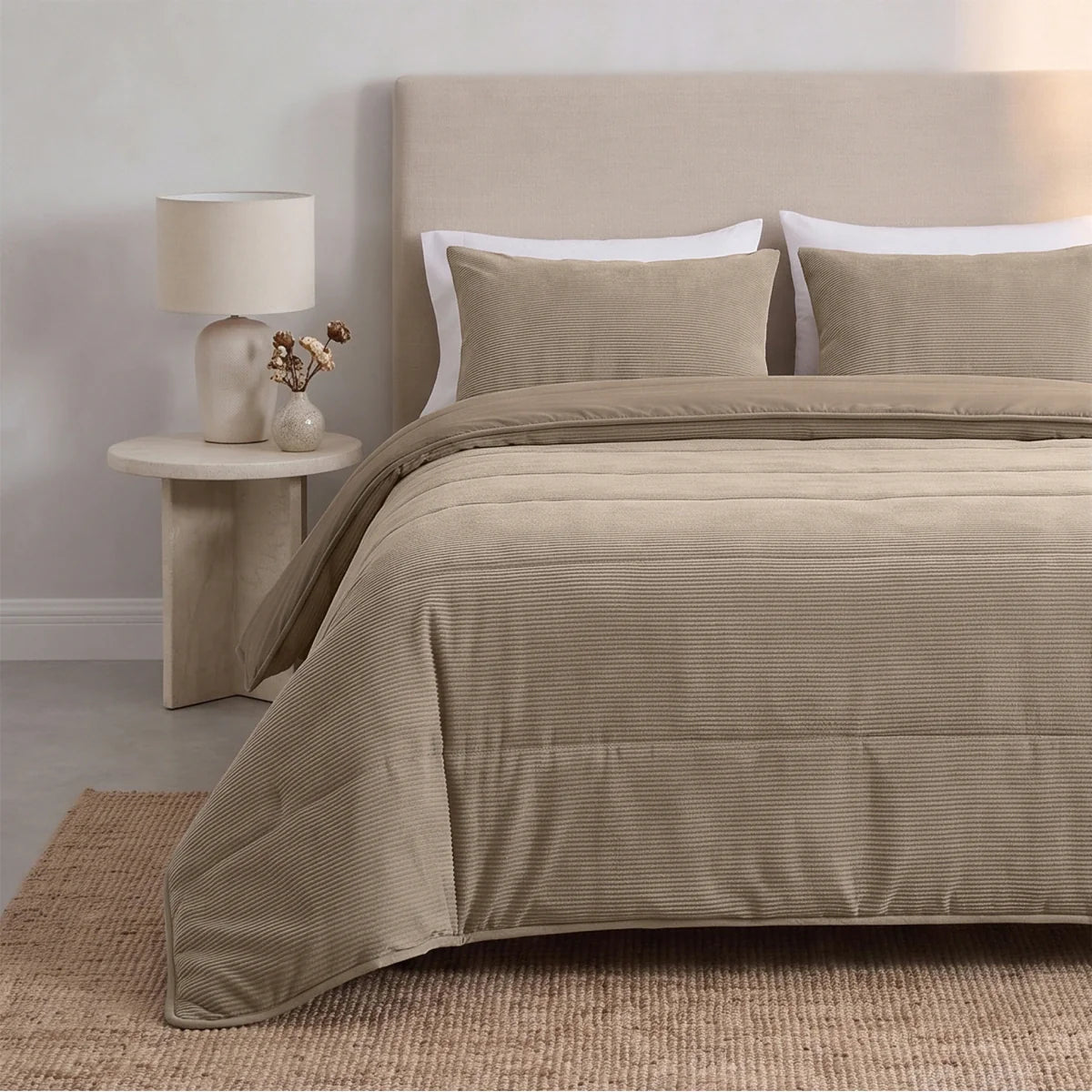 Zelesta Special Corduroy Cotton Bettdecke - Taupe