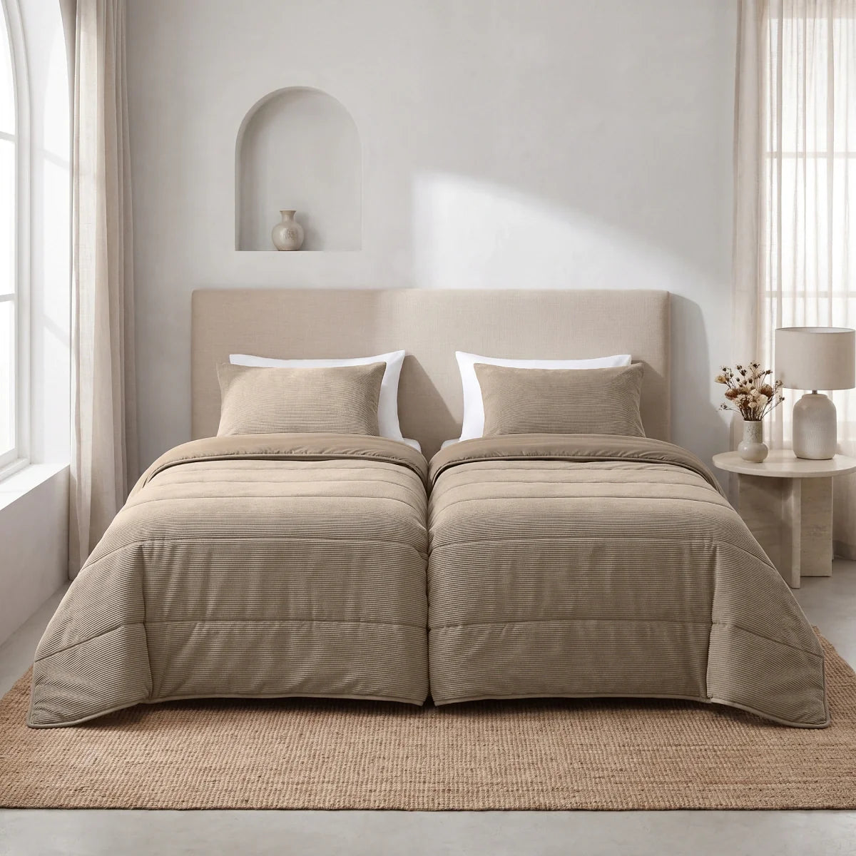 Zelesta Special Corduroy Cotton Bettdecke - Taupe