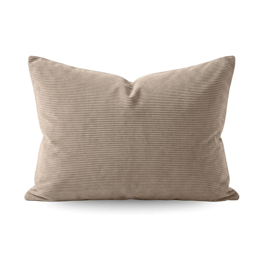 Zelesta Special Corduroy Cotton Kissenbezüge Set von 2 - Taupe