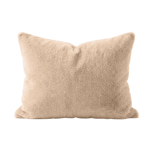 Zelesta Special Teddy Faux Fur Kissenbezüge Set von 2 - Cozy Cappuccino